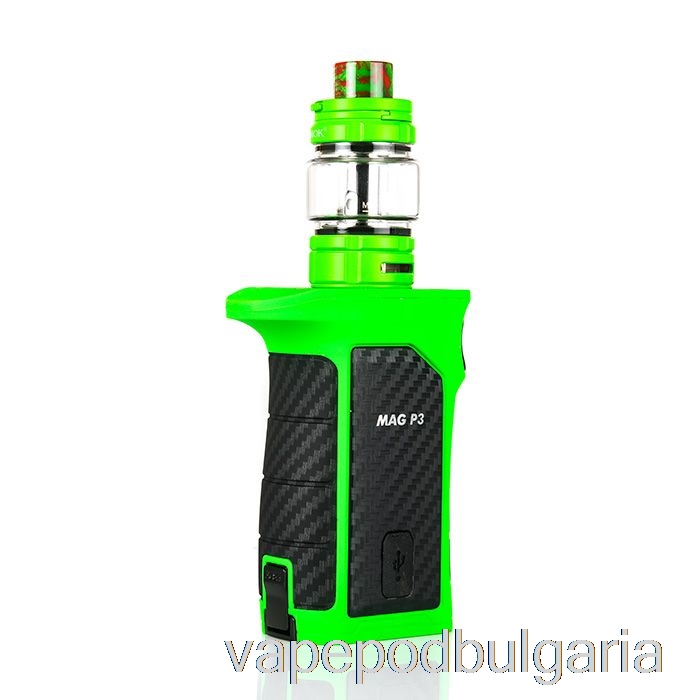 Vape Течности Smok Mag P3 230w & Tfv16 стартов комплект зелен / черен